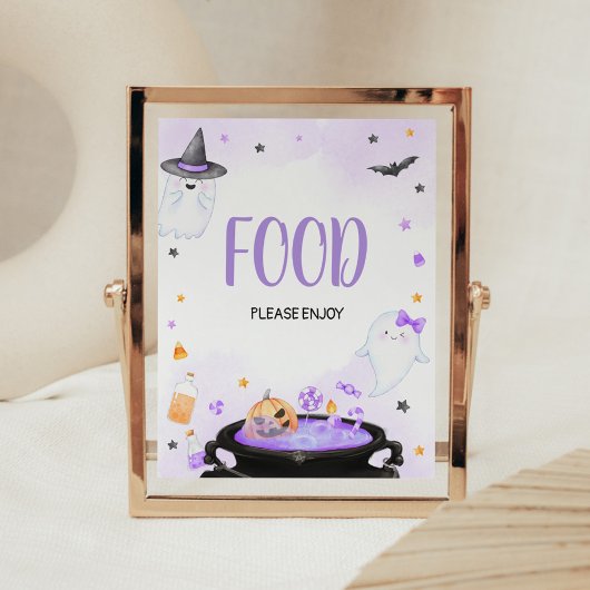 Oh Sheet Boo-y Halloween Baby shower Eten Poster