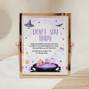 Oh Sheet Boo-y Halloween Zeg geen Baby Poster