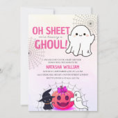 Oh Sheet C'est une invitation de Baby shower Ghoul (Devant)