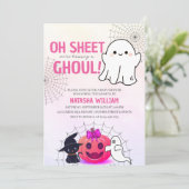 Oh Sheet C'est une invitation de Baby shower Ghoul (Debout devant)
