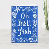 OH SHELL JA Seashell Beach Verjaardag Gefeliciteer