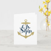 Oh Ship - Carte de note nautique (Fleur jaune)