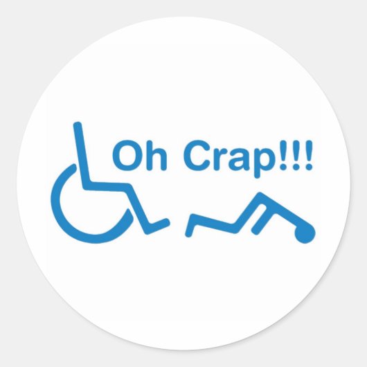 Oh shit ronde sticker (Voorkant)