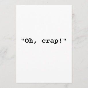 "Oh, shit!" uitnodiging