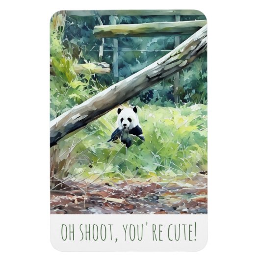 Oh Shoot, tu es mignon Magnet Panda (Vertical)