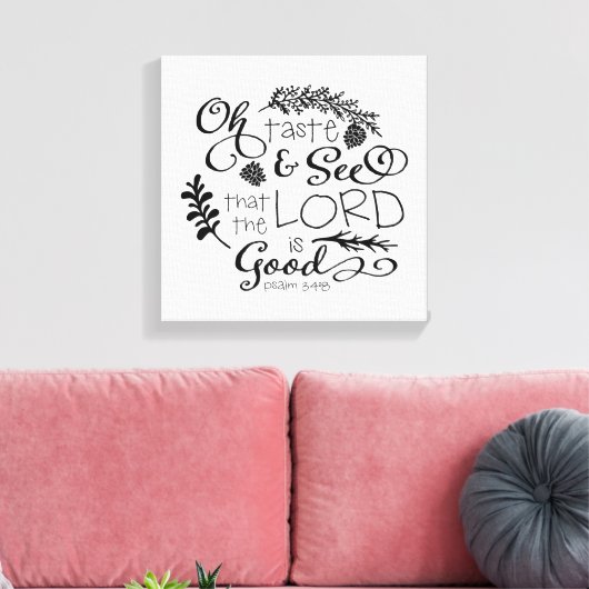 Oh Smaak en zie Decoratieve Druk Canvas (Insitu (Woonkamer))