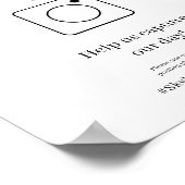 Oh Snap Affiche de hashtag de mariage Wisteria (Coin)