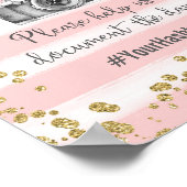 Oh Snap Affiche de mariage avec hashtag (Coin)