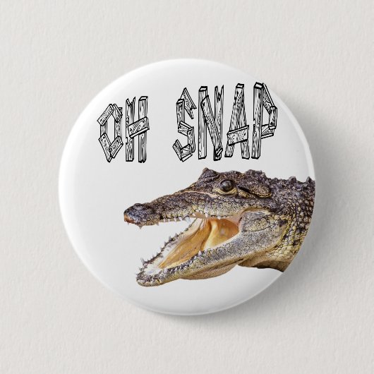 OH SNAP - Angry Gator Ronde Button 5,7 Cm (Voorkant)