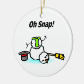 Oh Snap Broken Snowman Keramisch Ornament (Links)