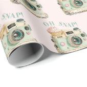 Oh Snap | Camera Birthday Cadeaupapier (Rol Hoek)