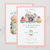 Oh Snap | Camera Birthday Kaart (Voorkant / Achterkant)