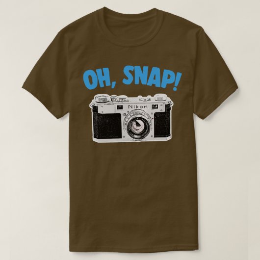 Oh Snap Camera Geek Gift Design T-shirt (Design voorkant)