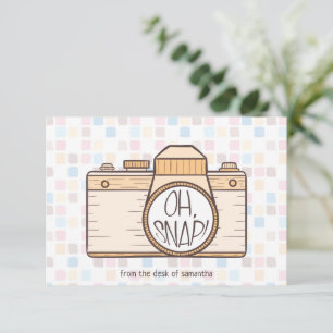 Oh, Snap ! Carte photo Pastel Jaune