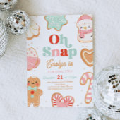 Oh Snap Christmas Cookie Verjaardag Uitnodiging