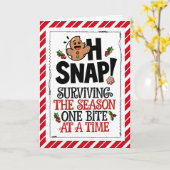 Oh Snap! Christmas Gingerbread Man Kaart (Gele Bloem)