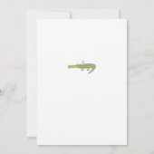 Oh Snap Crocodile Invitation Kaart (Achterkant)