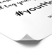 oh snap deel de liefde trouwbord poster (Hoek)