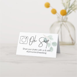 OH SNAP Eucalyptus vouwde lijstkaart #hashtag