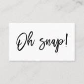 Oh Snap | Fotograaf Visitekaartje (Voorkant)