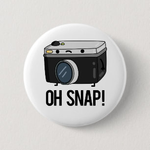 Oh Snap Funny Camera Pun Ronde Button 5,7 Cm