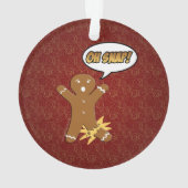 Oh Snap Funny Christmas Gingerbread Homme Broken (dos)