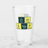 Oh Snap Funny Element Chemistry Teacher Science Glas (Achterkant)