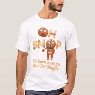 Oh Snap Funny Gingerbrood Man Kerstt-shirt T-shirt