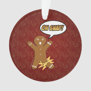 Oh Snap Funny Kerstmis Gingerbrood Man Broken Leg Ornament