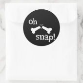 Oh Snap Funny Radiology Broken Bone Ronde Sticker (Tas)