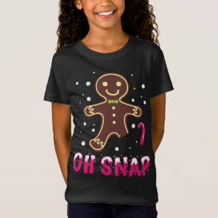 Oh Snap Funny Schattige Christmas Gingerbread Man T-shirt