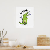 Oh Snap Funny Snapping Crocodile Pun Poster (Keuken)