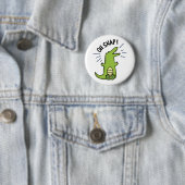 Oh Snap Funny Snapping Crocodile Pun Ronde Button 5,7 Cm (In situ)
