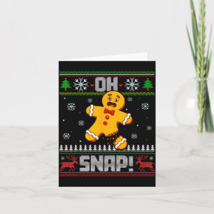 Oh Snap Gemberkoek Man Kookje Bakken Lelijke Kerst Kaart