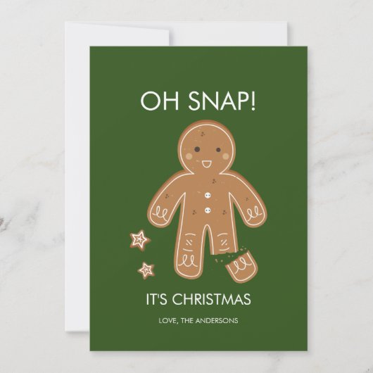 Oh Snap Gingbread Hommes Carte de vacances (Devant)