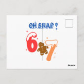 Oh Snap Gingerbread 67 Briefkaart (Achterkant)
