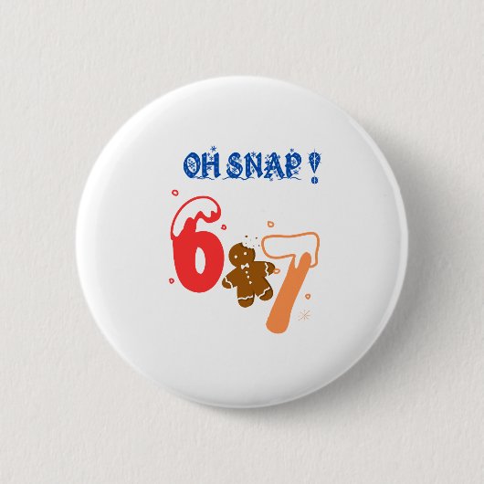 Oh Snap Gingerbread 67 Ronde Button 5,7 Cm (Voorkant)