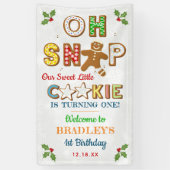 Oh Snap! Gingerbread Cookie Any Age Birthday Spandoek (Verticaal)