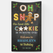 Oh Snap! Gingerbread Cookie Any Age Birthday Spandoek (Verticaal)
