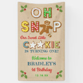 Oh Snap! Gingerbread Cookie Any Age Birthday Spandoek (Verticaal)