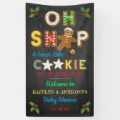 Oh Snap! Gingerbread Cookie Baby Shower Welcome Spandoek (Verticaal)