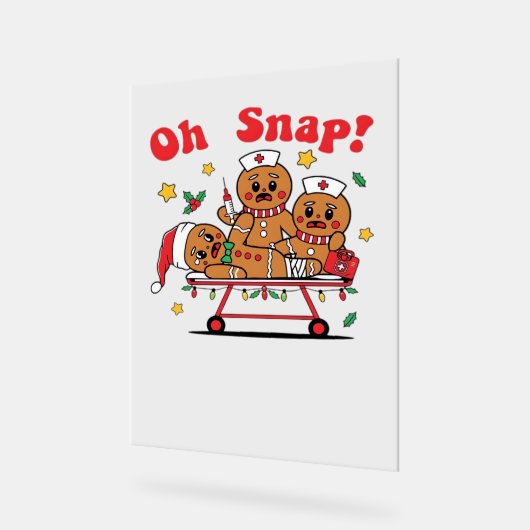 Oh Snap Gingerbread École infirmière Noël classiqu (Angle)