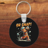 Oh Snap Gingerbread Golfer Golf Christmas Golfing  Sleutelhanger (Voorkant)
