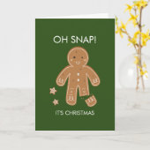 Oh Snap Gingerbread Hommes Carte de voeux de vacan (Fleur jaune)