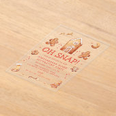 Oh Snap Gingerbread House Decorating Party Acryl Uitnodigingen (Laagn)