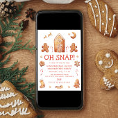 Oh Snap Gingerbread House Decorating Party Kaart