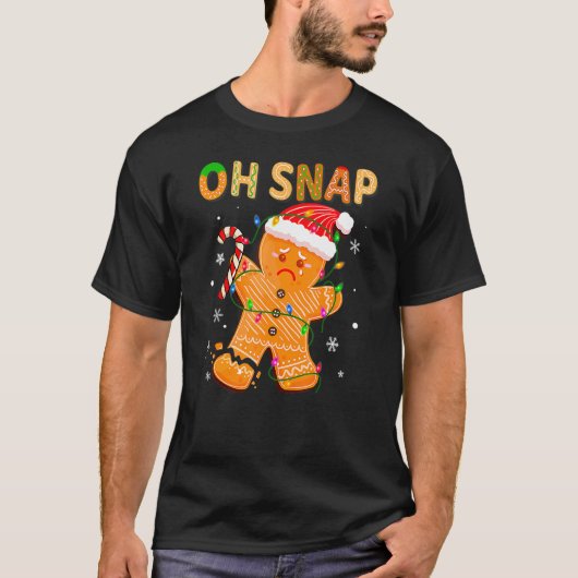 Oh Snap Gingerbread Man Christmas Cookie Costume B T-shirt (Voorkant)