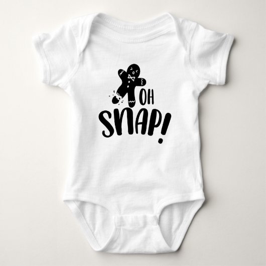 Oh Snap Gingerbrood Cookie Holiday Romper (Voorkant)
