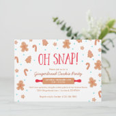 "Oh Snap!" Gingerbrood Koekkerst Kaart (Staand voorkant)