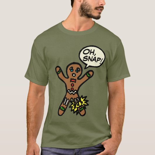 Oh Snap Gingerbrood Man Cookie Shirt (Voorkant)